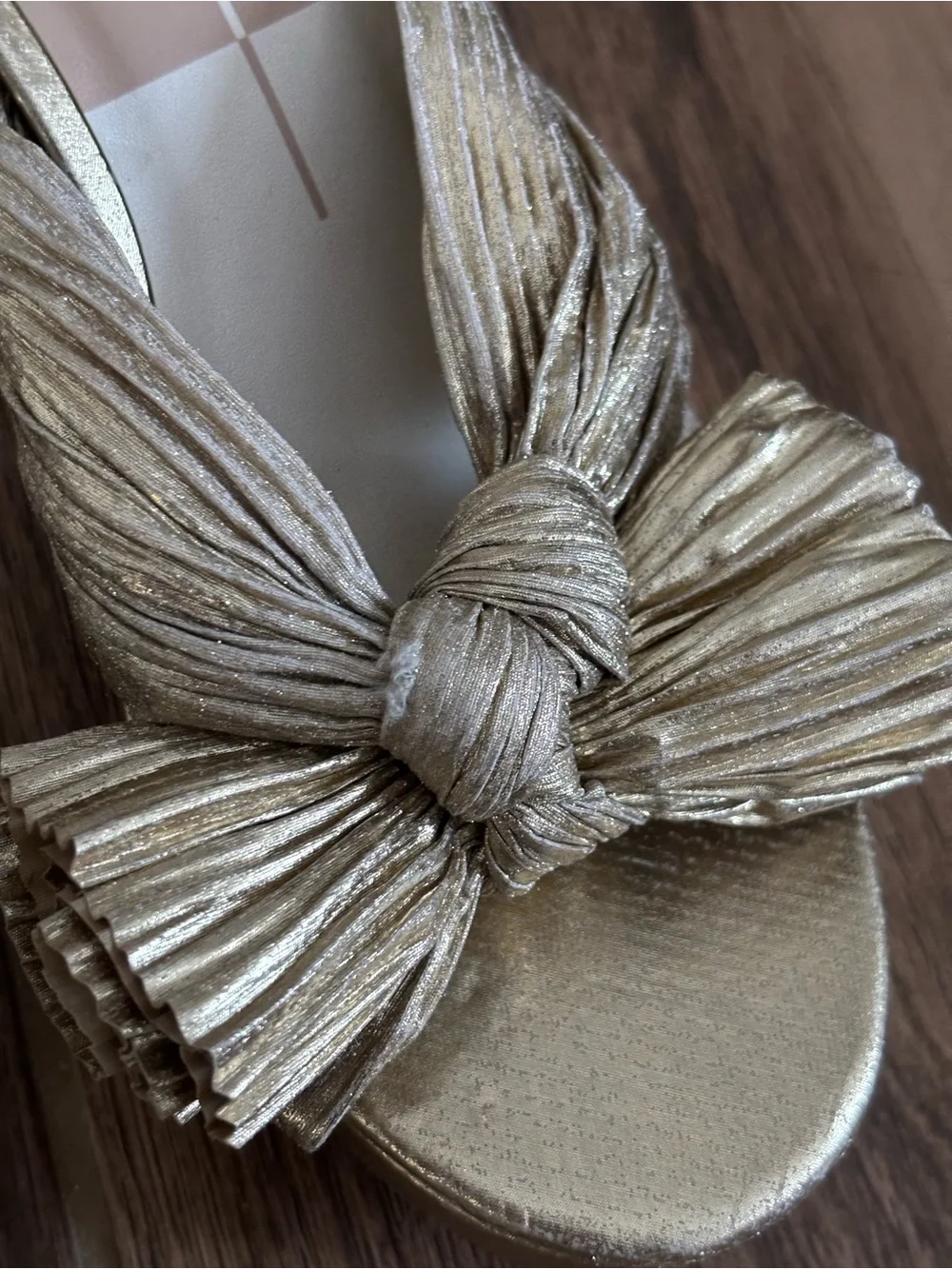 Dolce Vita Slip-On Platform Bow Mule with Knot Bow - Gold